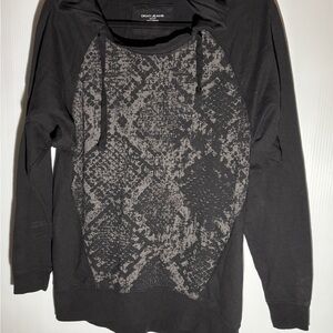 DKNY Black Graphic Hoodie size small